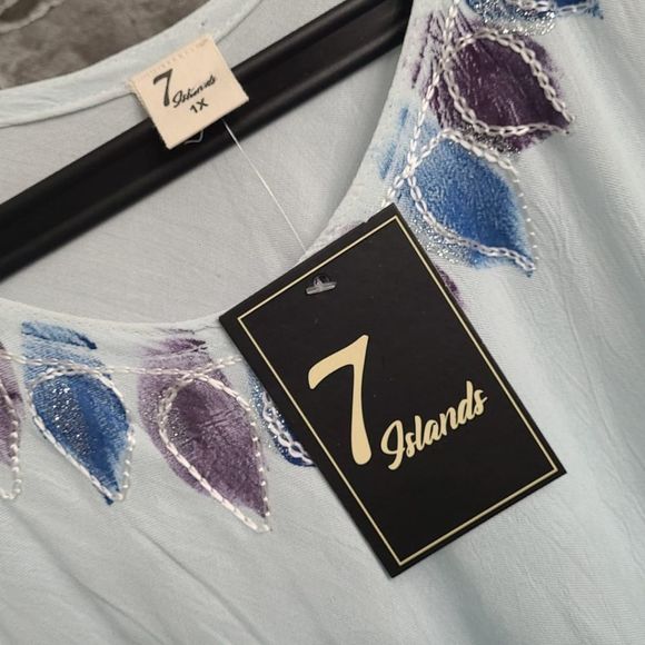 Blue Floral Swing Dress Fresh floral print invites a spring aesthetic in this la - Picture 3 of 7